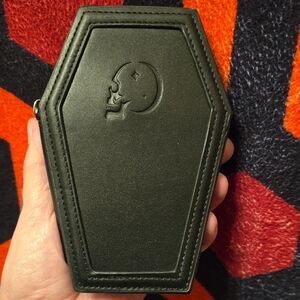 Killstar Black Coffin Small Wallet with Skull Design